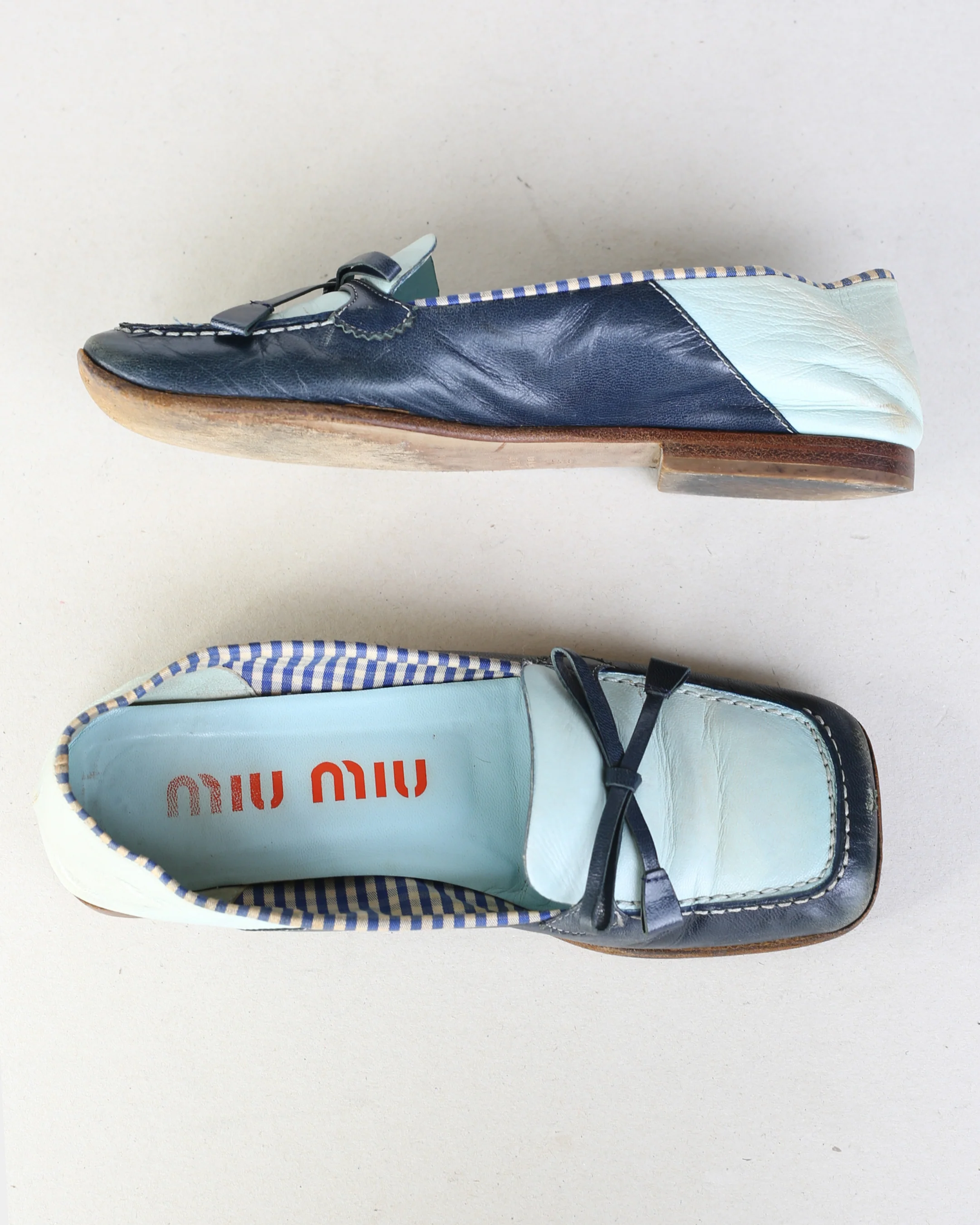 miu miu ss 2000 gingham loafers - Image 3