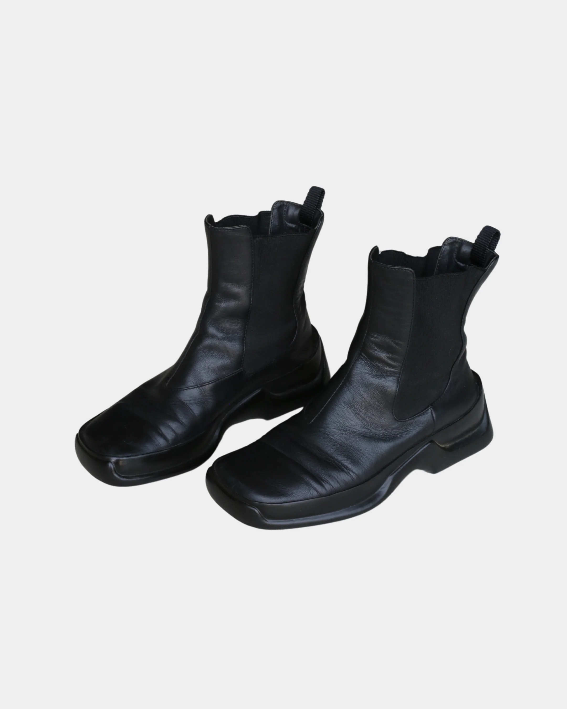prada fw 1999 black leather boots - Image 4
