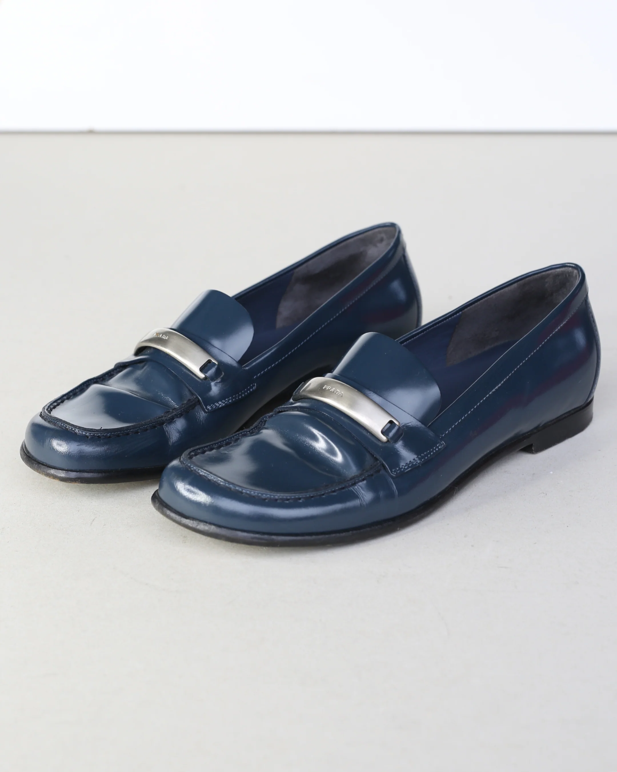 prada early 90s leather loafers - Image 3