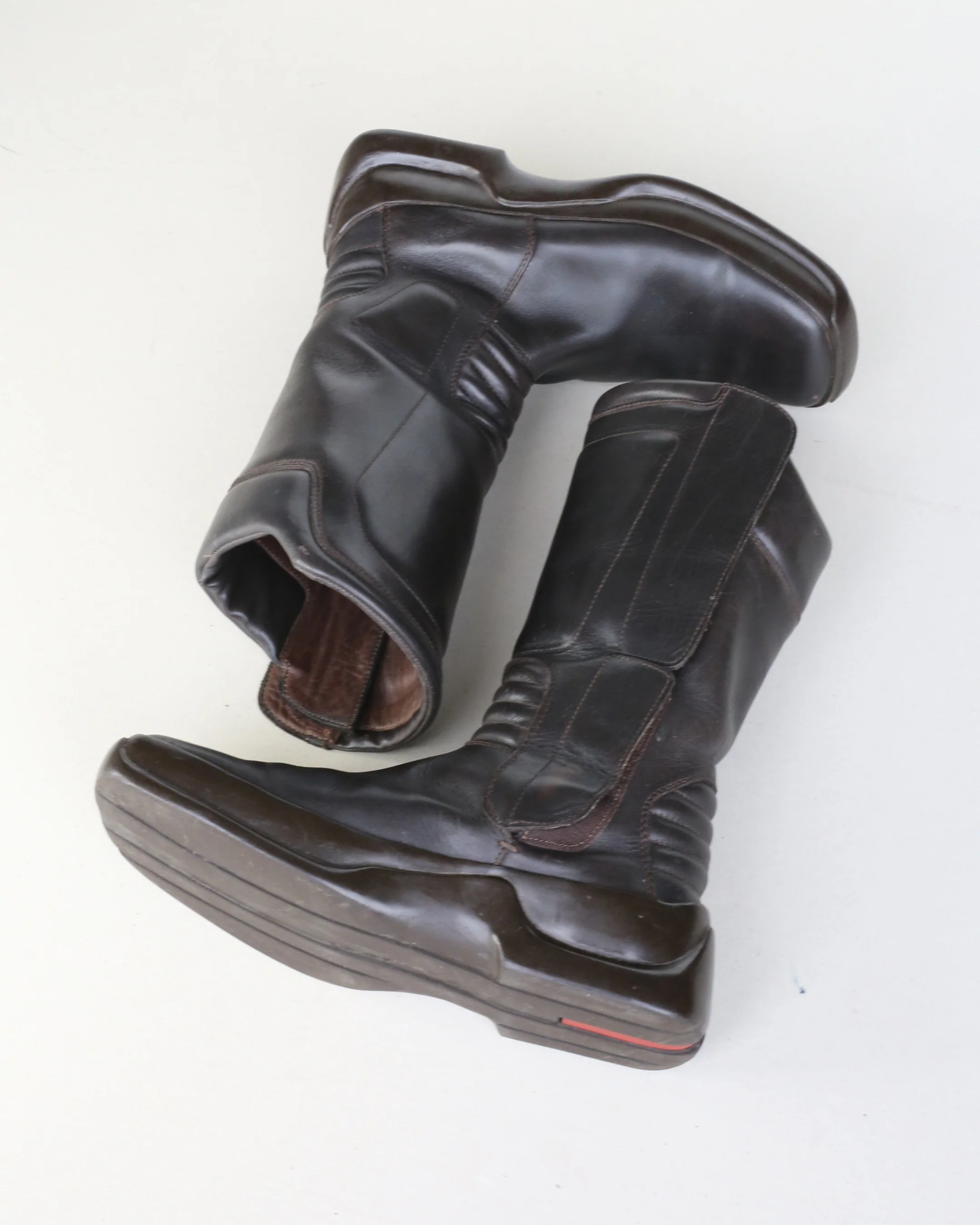 prada fw 1999 bella hadid leather moto boots - Image 6