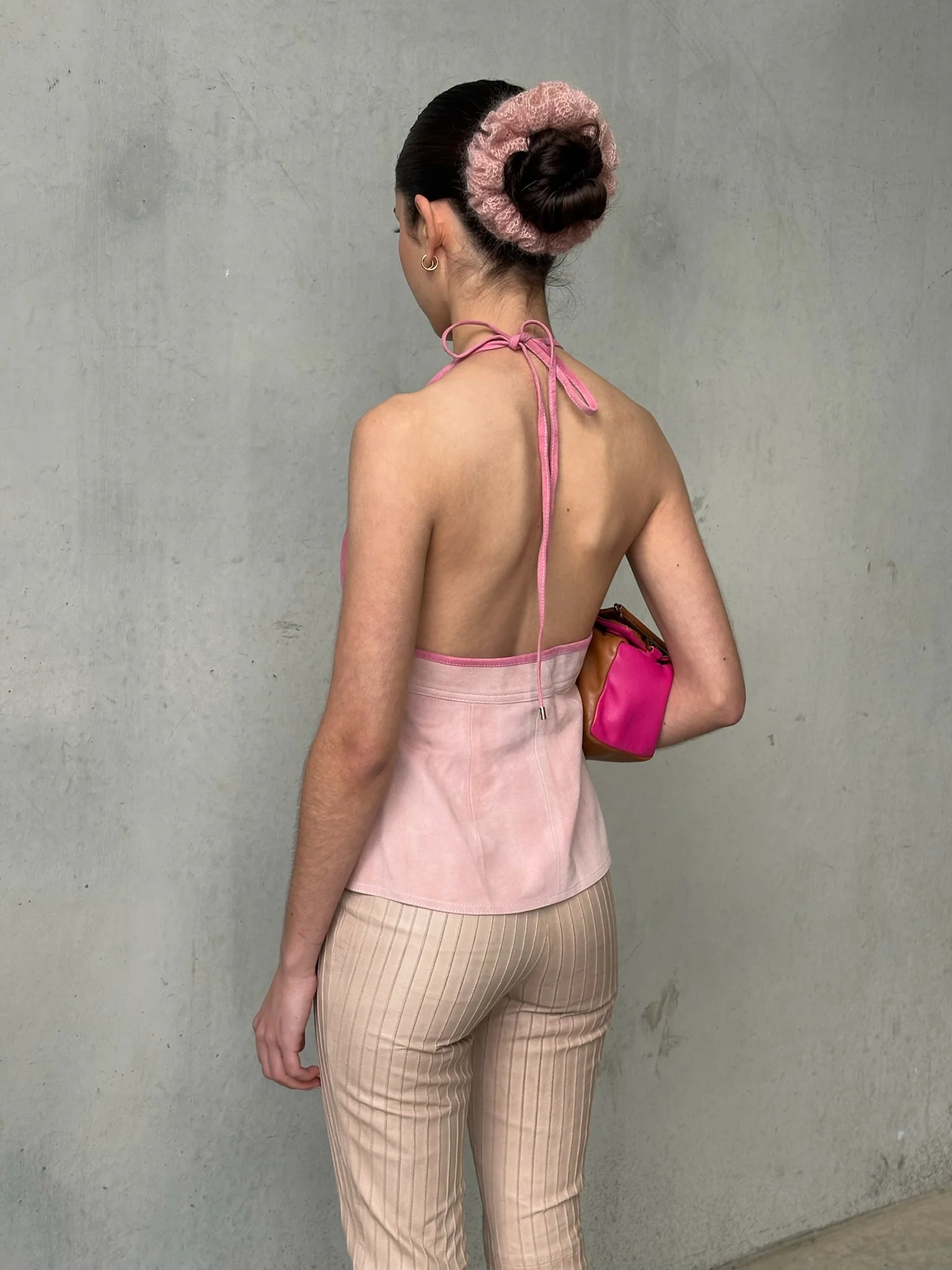 eina scrunchie in lace pink - Image 4