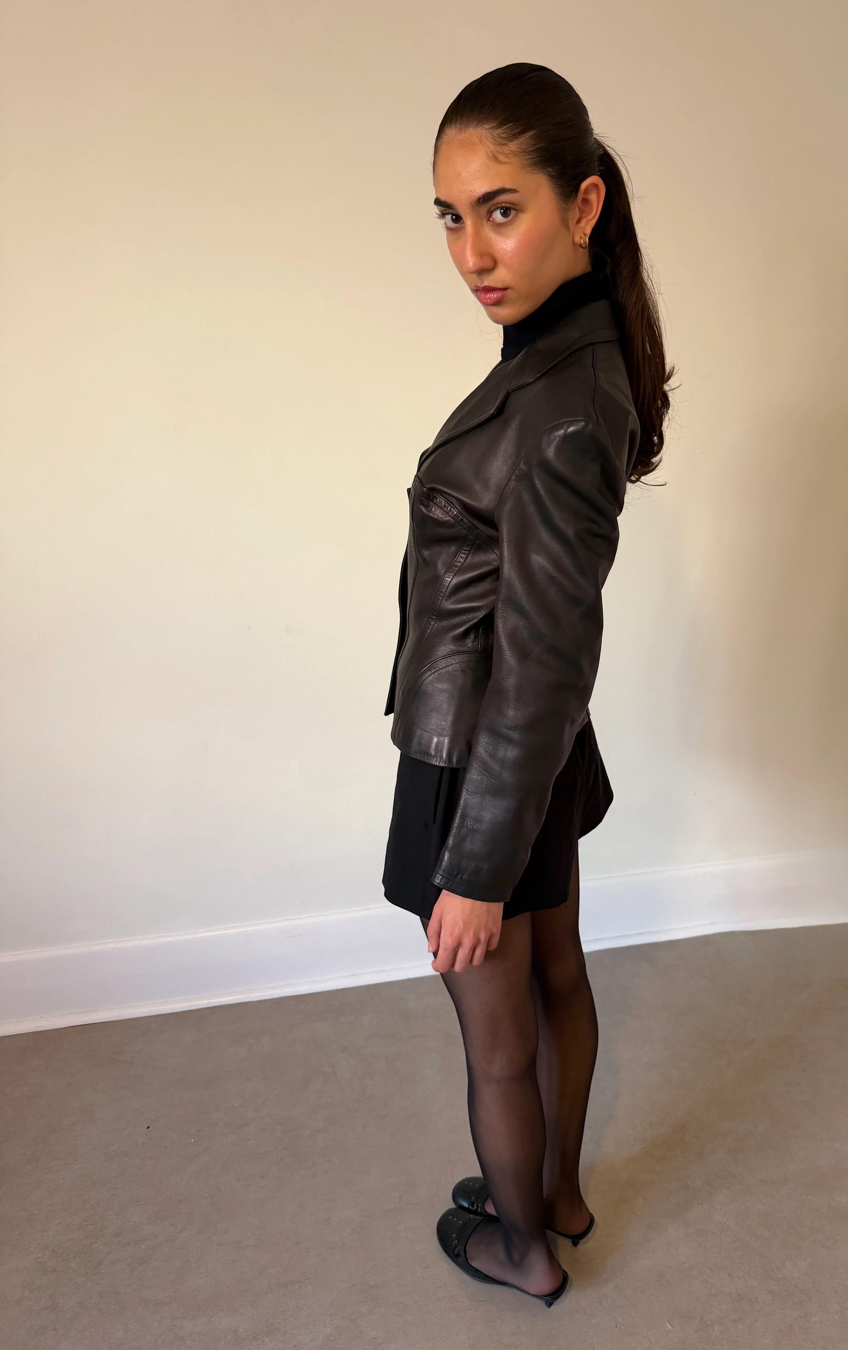 (permanent collection) alaïa fall 1987 corset leather jacket - Image 3