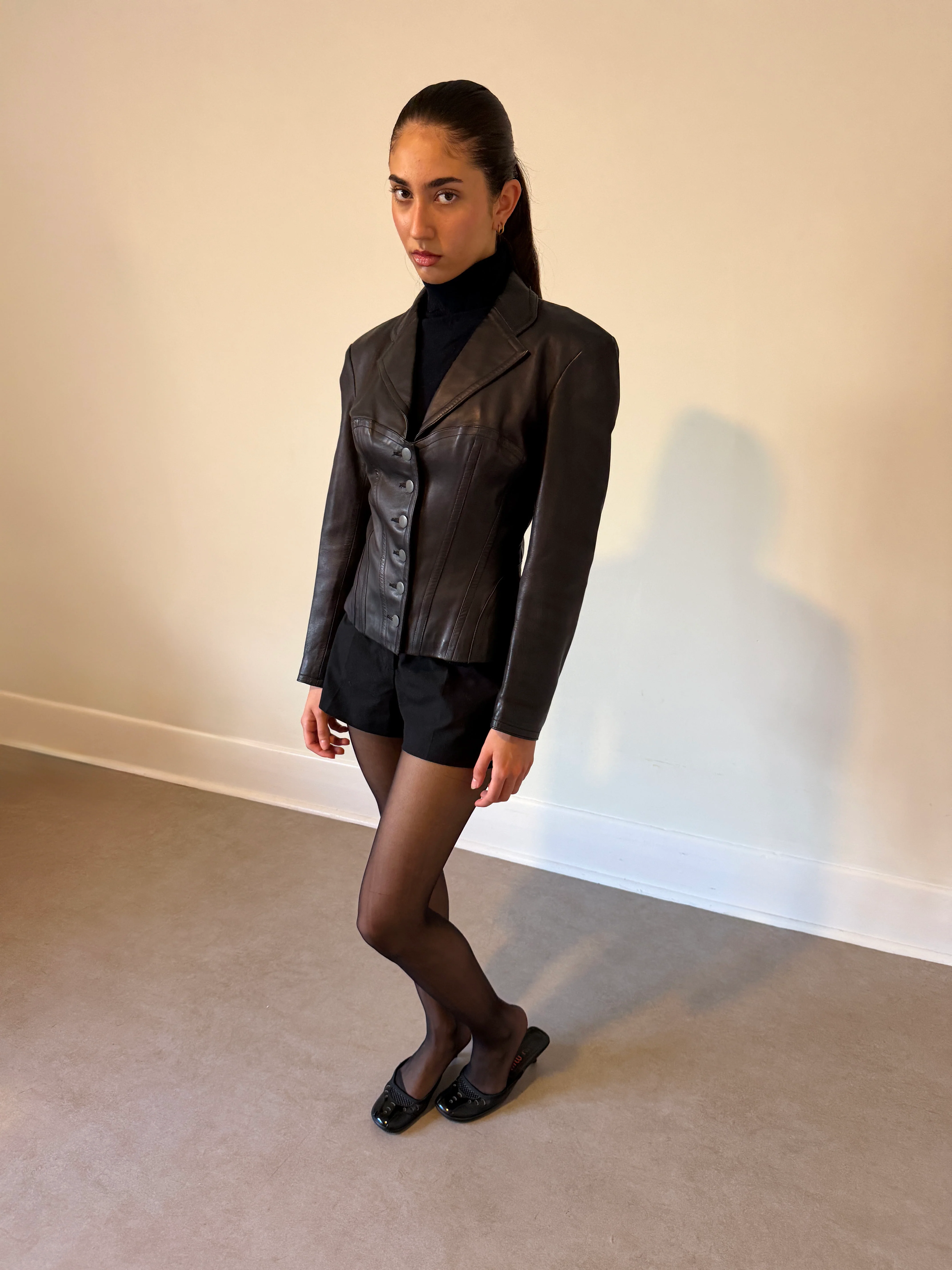 (permanent collection) alaïa fall 1987 corset leather jacket - Image 4