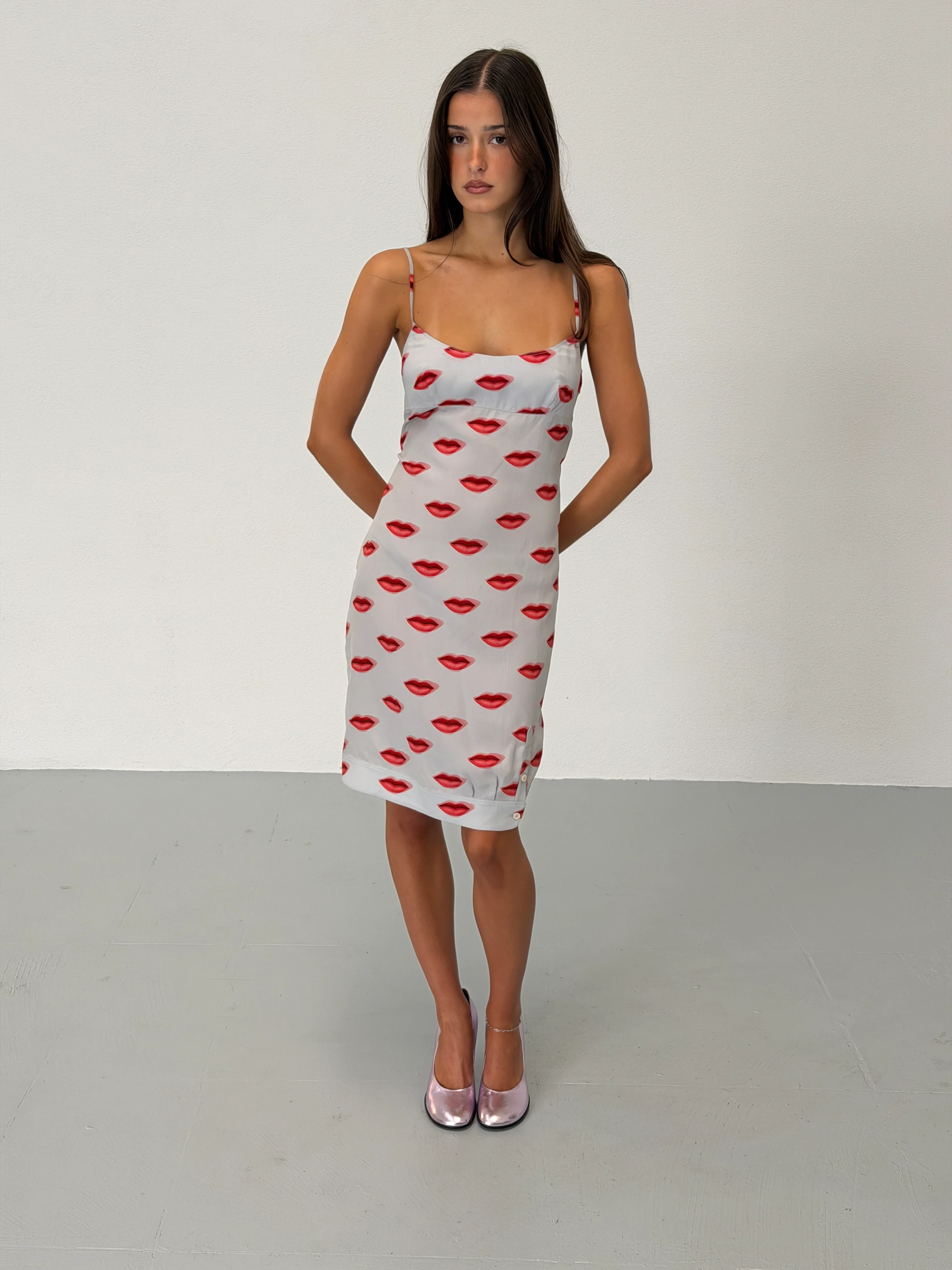 (rare) prada spring 2000 lip print dress - Image 4