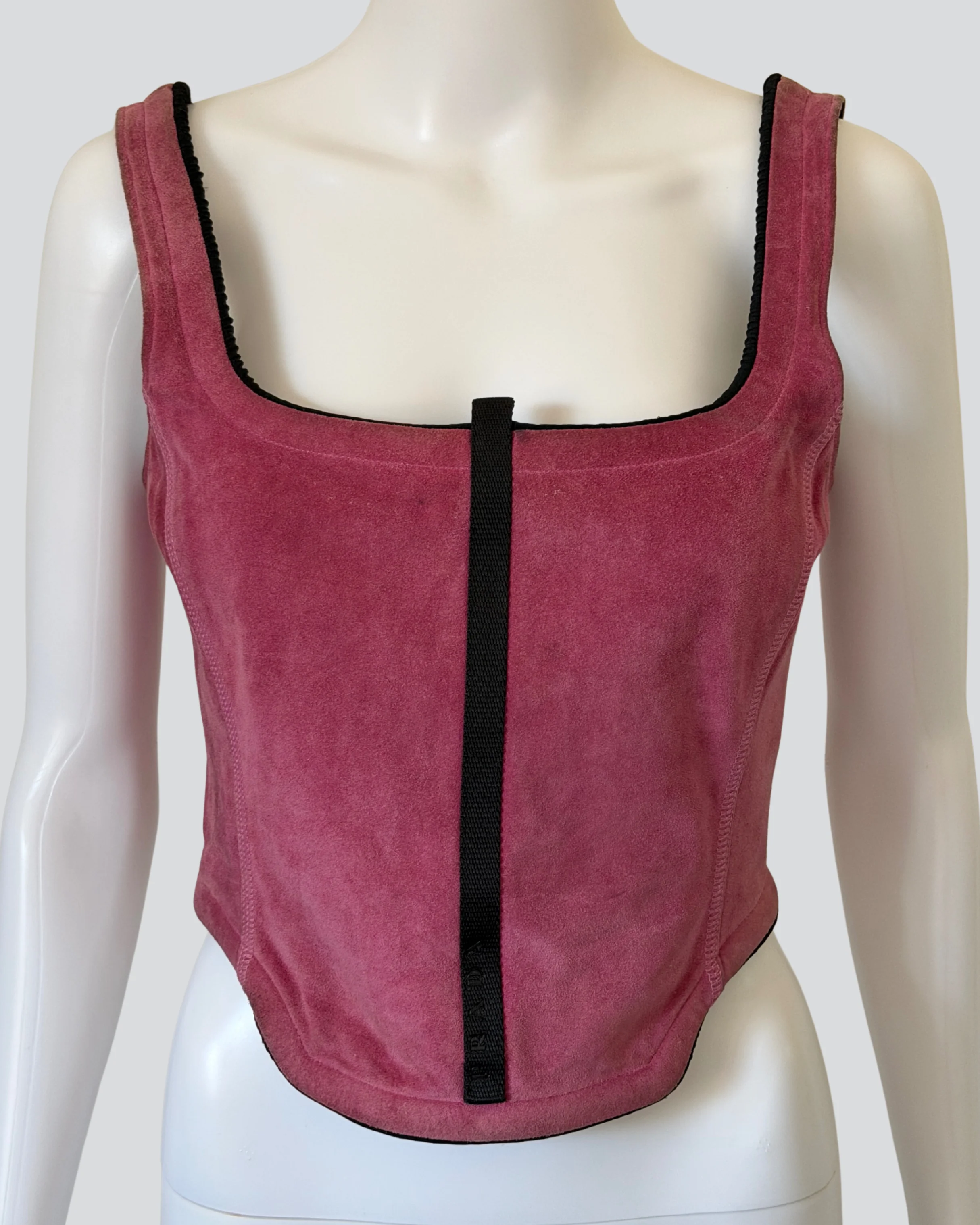 (permanent collection) prada fall winter 1999 suede corset - Image 10