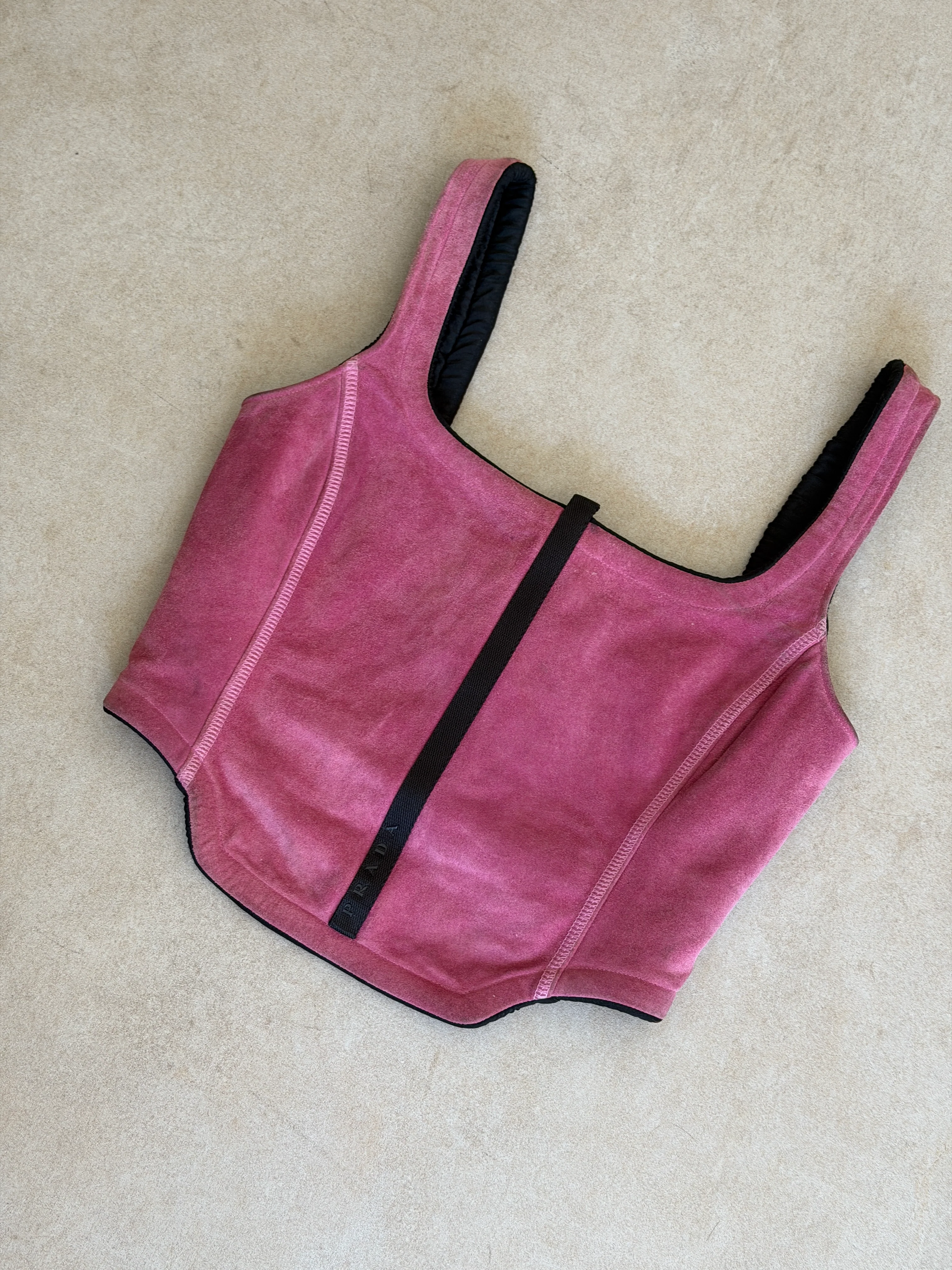 (permanent collection) prada fall winter 1999 suede corset - Image 14