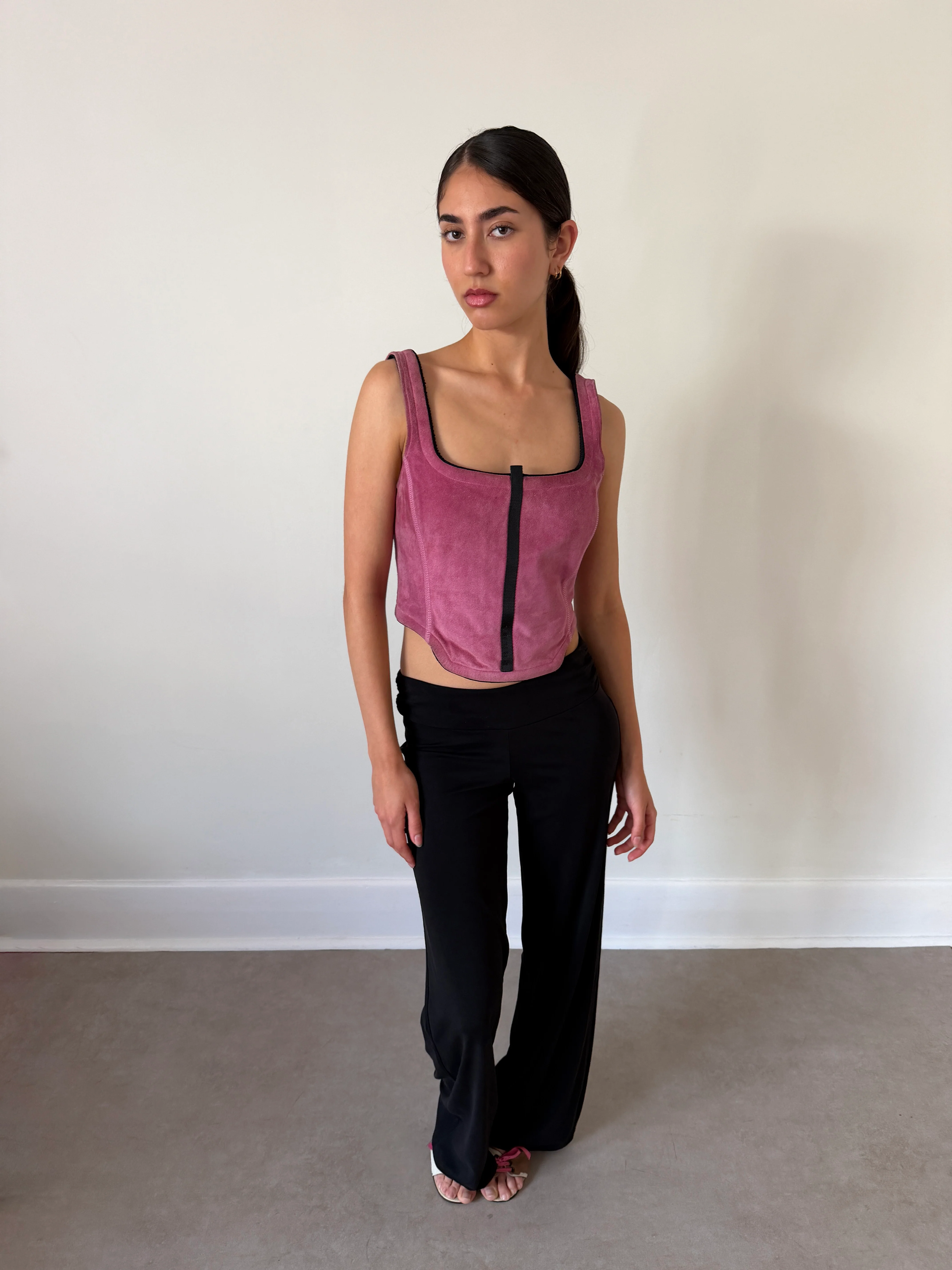 (permanent collection) prada fall winter 1999 suede corset - Image 4