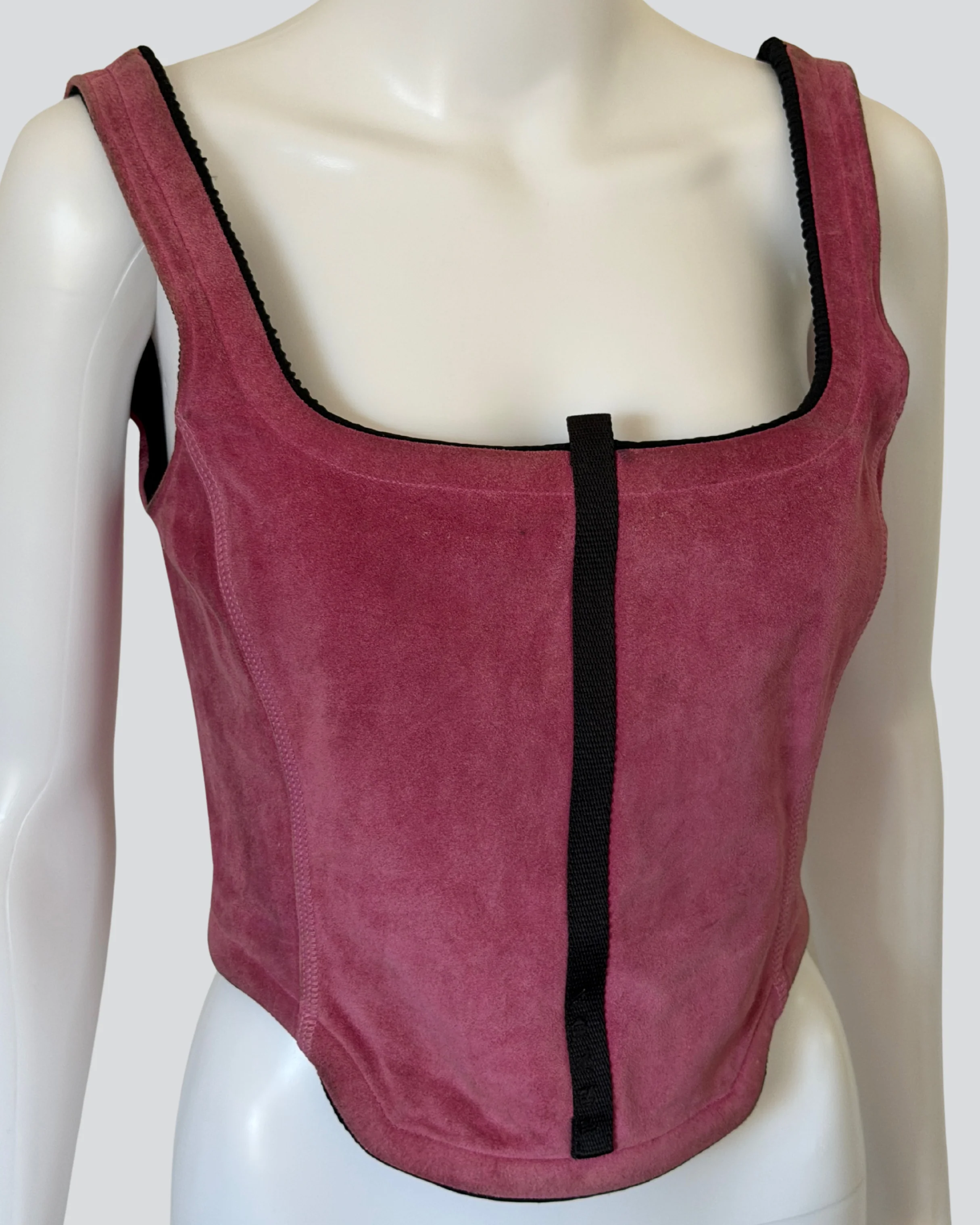 (permanent collection) prada fall winter 1999 suede corset - Image 8