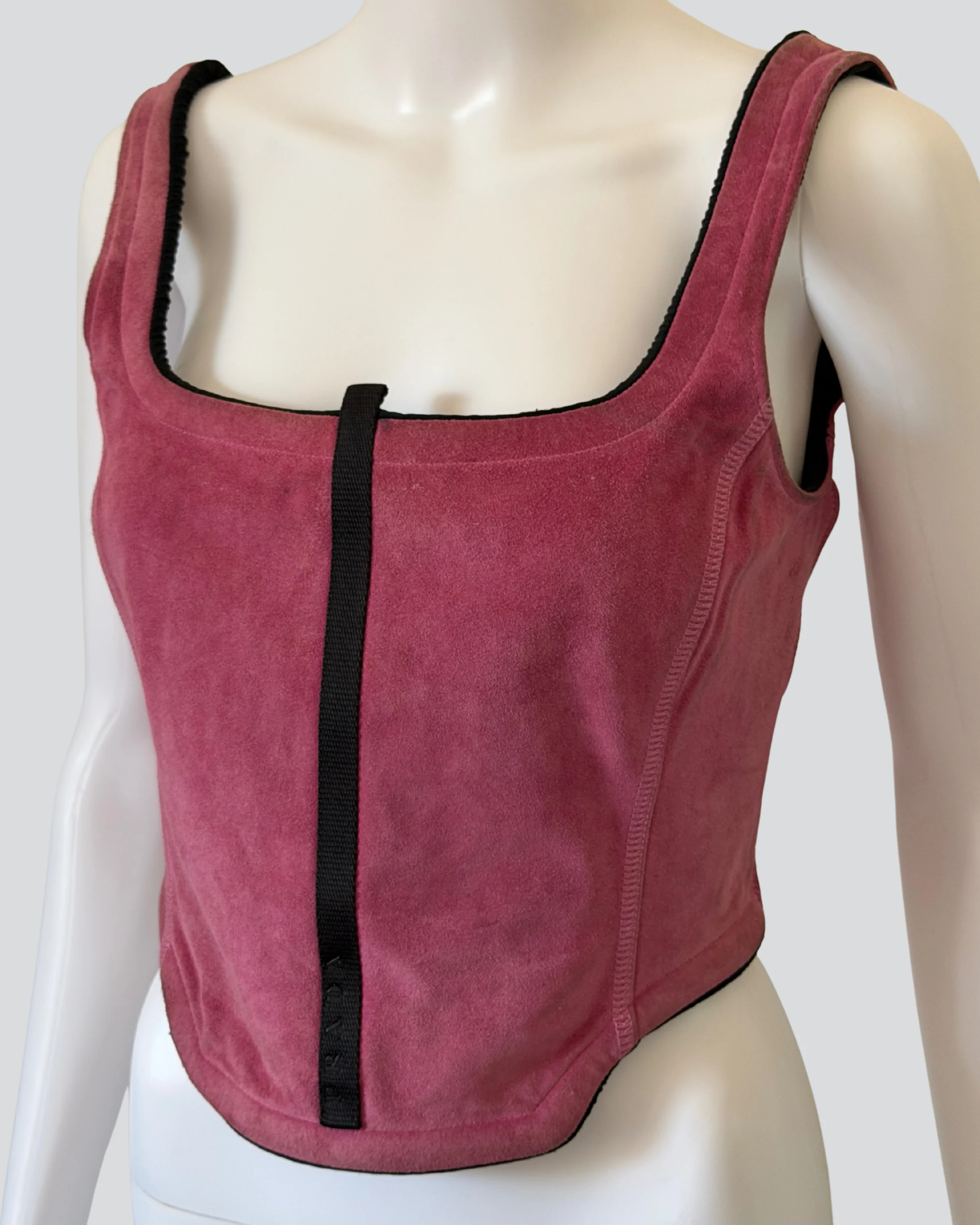 (permanent collection) prada fall winter 1999 suede corset - Image 9