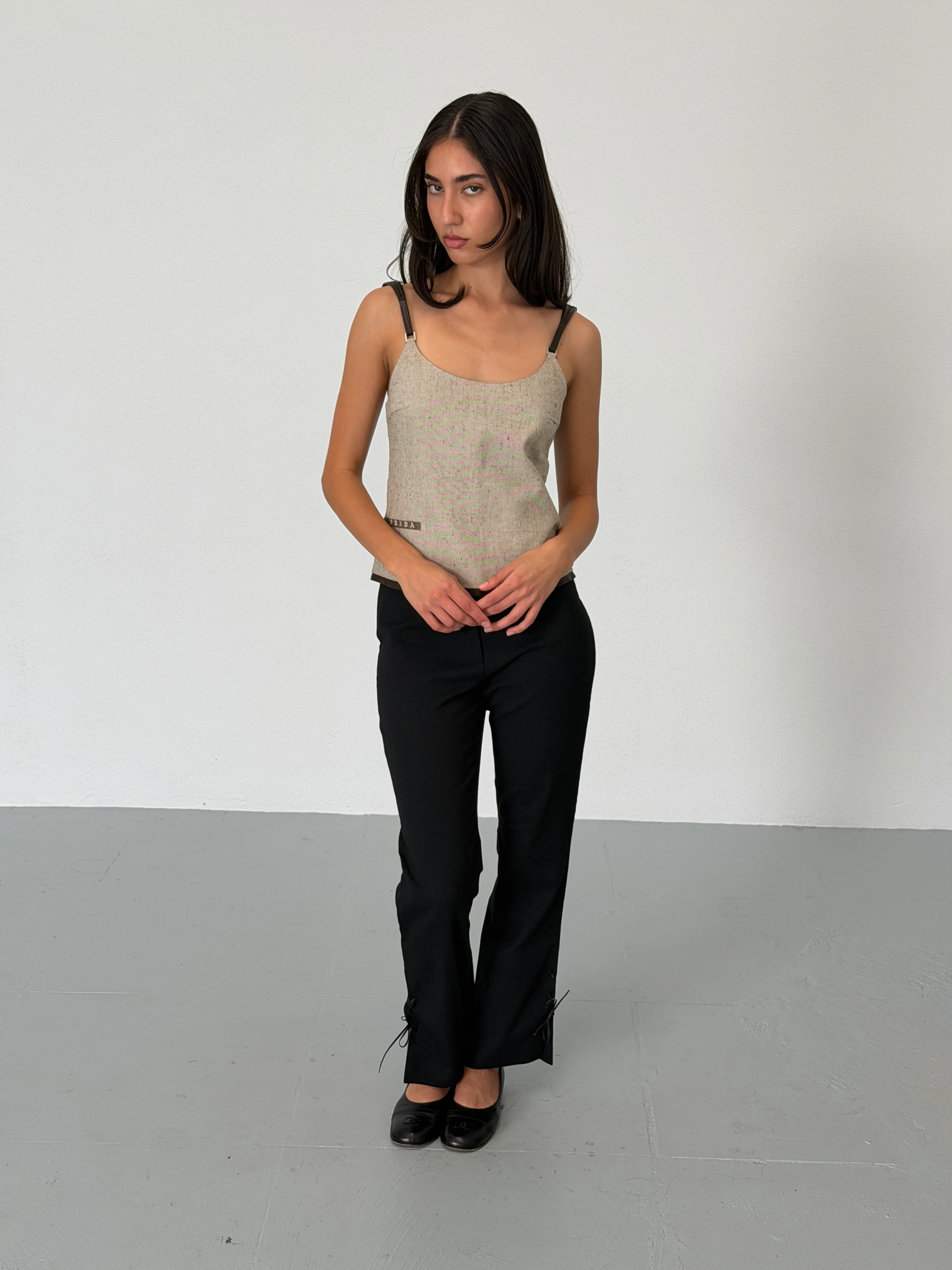 (rare) prada spring 1999 runway linen top - Image 4