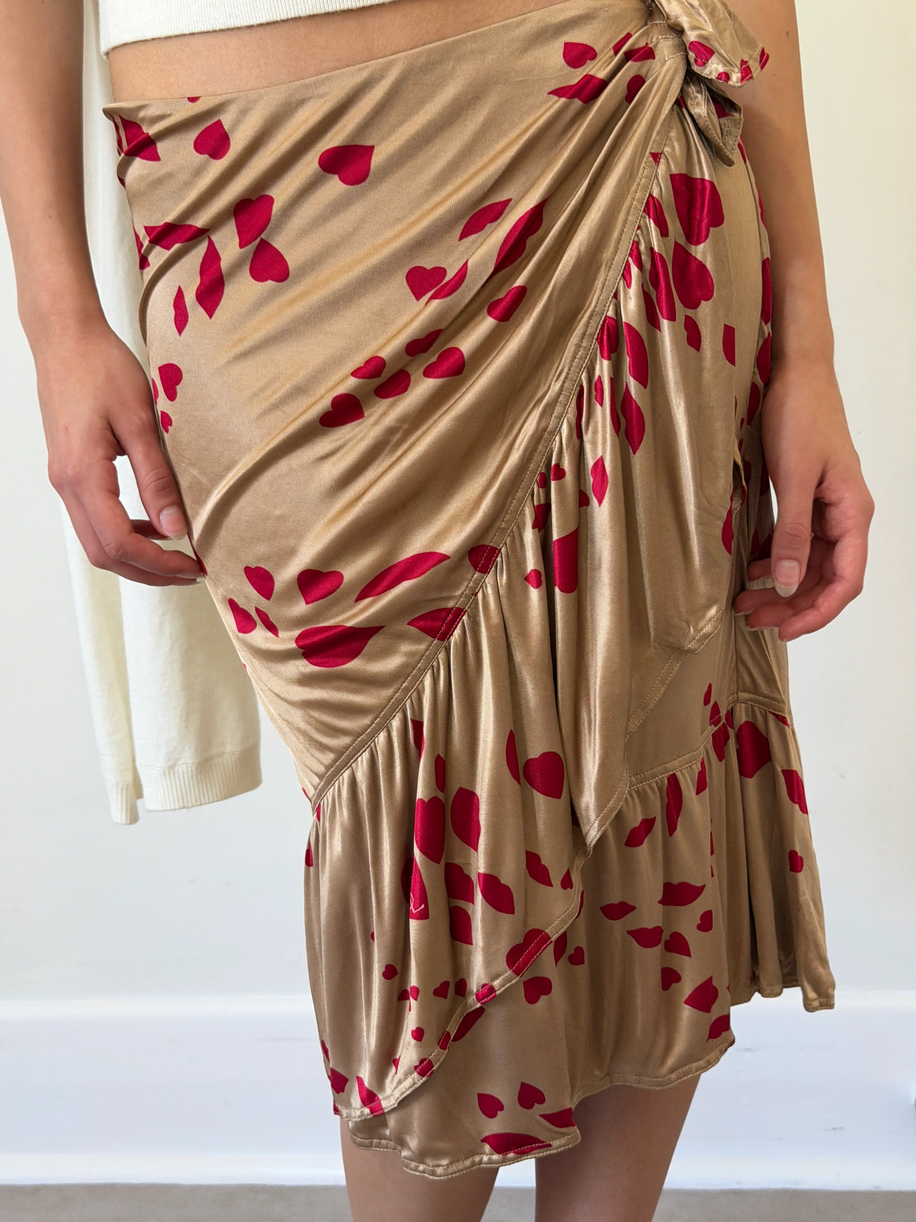 (rare) yves saint laurent fall 2004 lip kiss skirt - Image 6